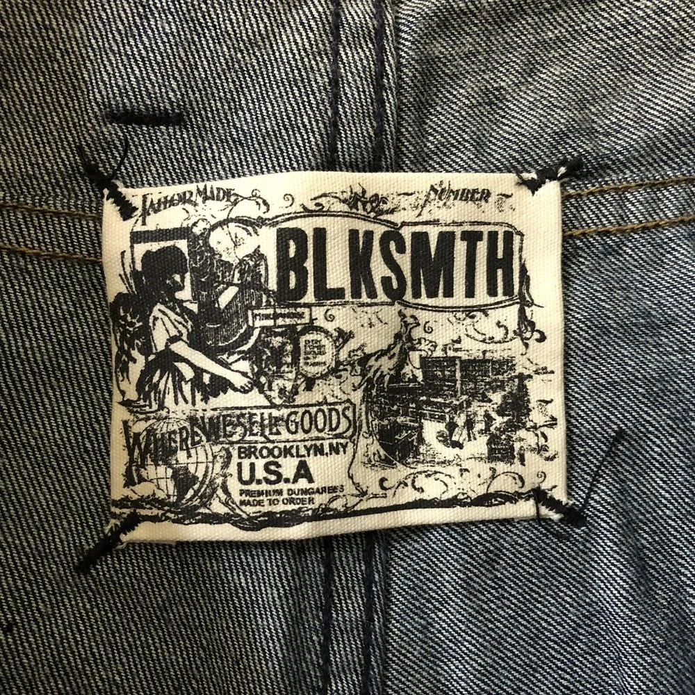 BLKSMTH Jeans Mens 31x34 Blue Selvage Regular Roger Straight Leg Cone Denim USA